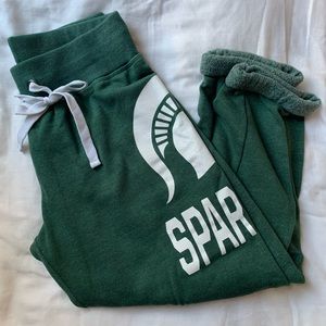 NWOT Michigan State University Cropped Sweatpants